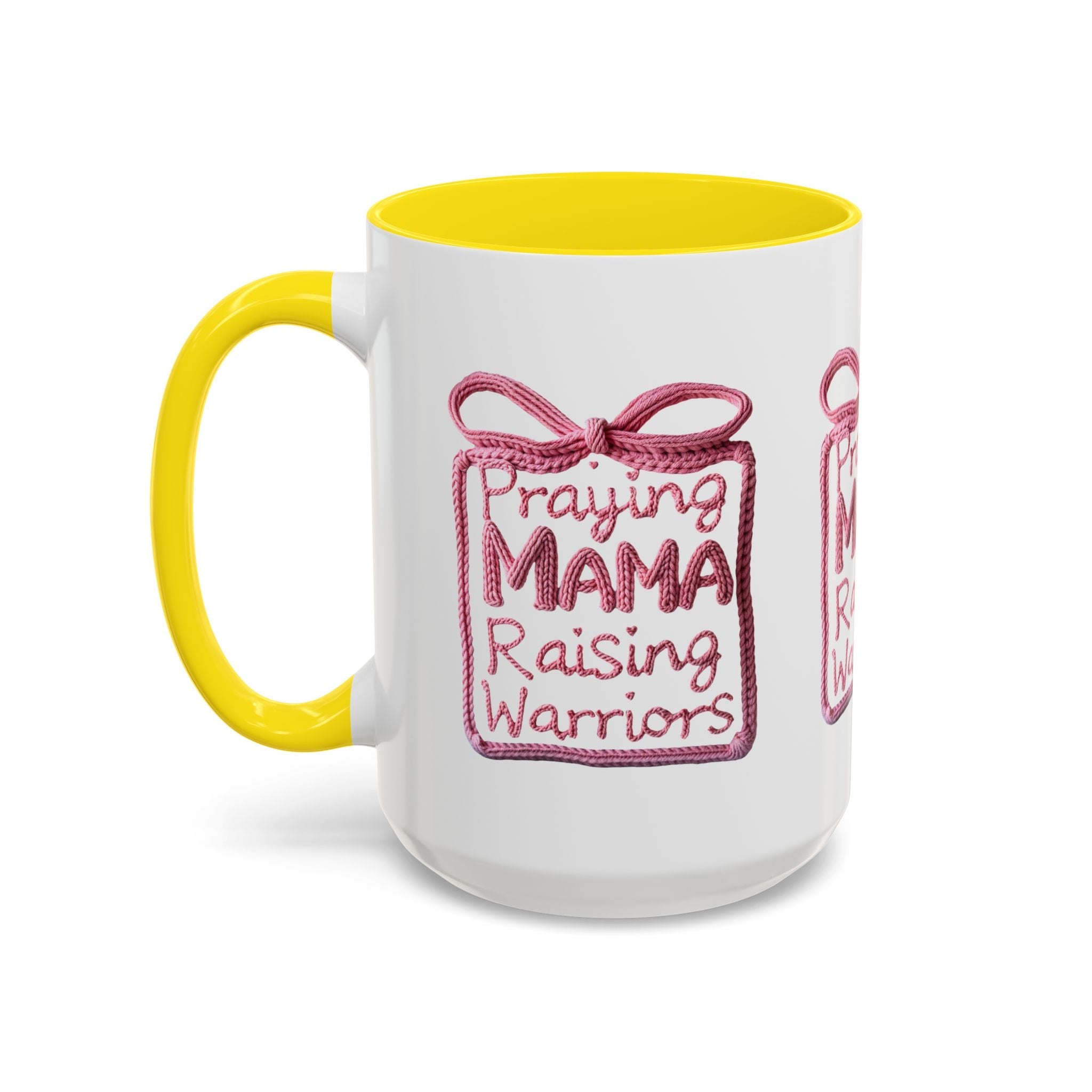 Praying Mama Raising Warriors Coffee Mug (Accent, 11/15oz) - Grace & Grit Boutique