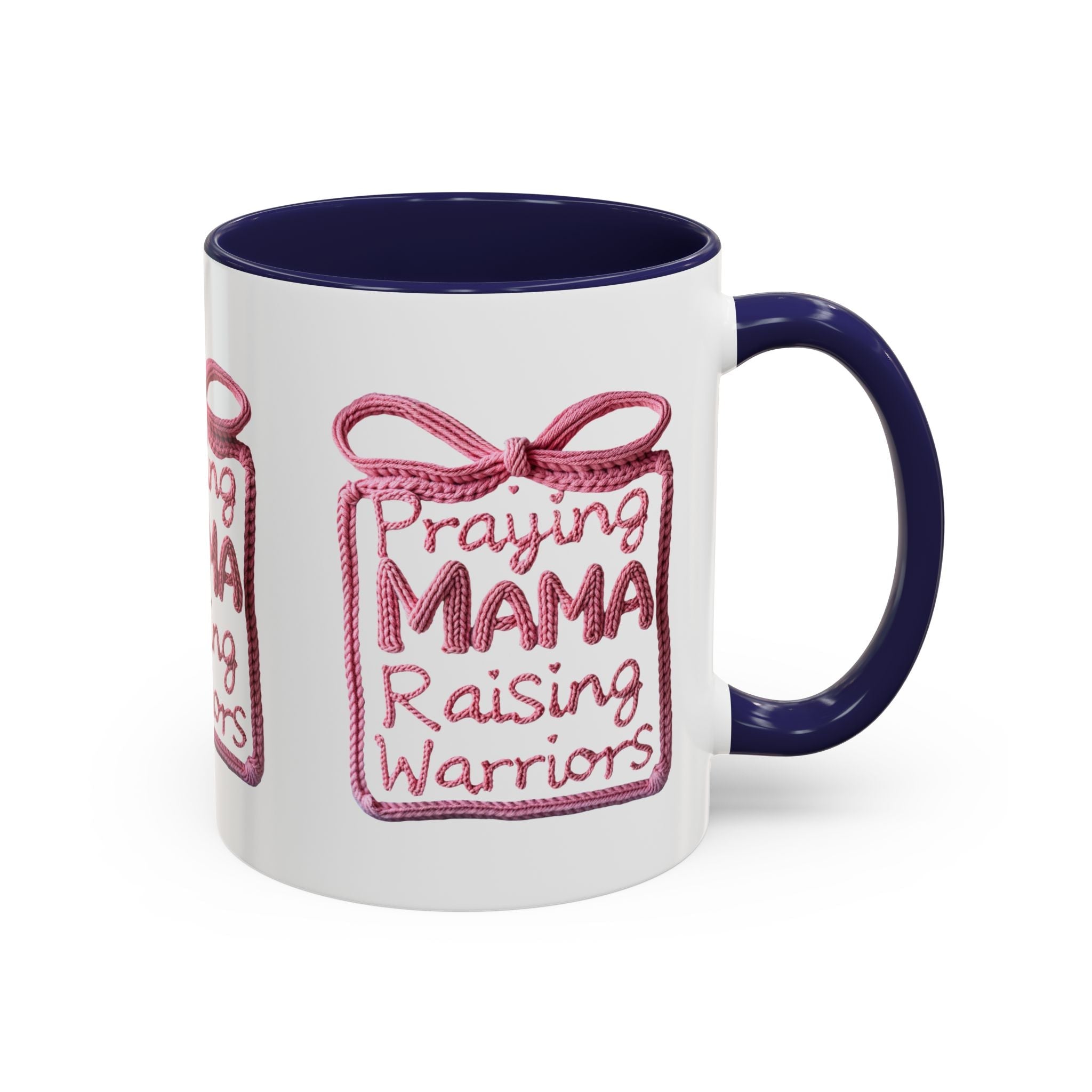 Praying Mama Raising Warriors Coffee Mug (Accent, 11/15oz) - Grace & Grit Boutique