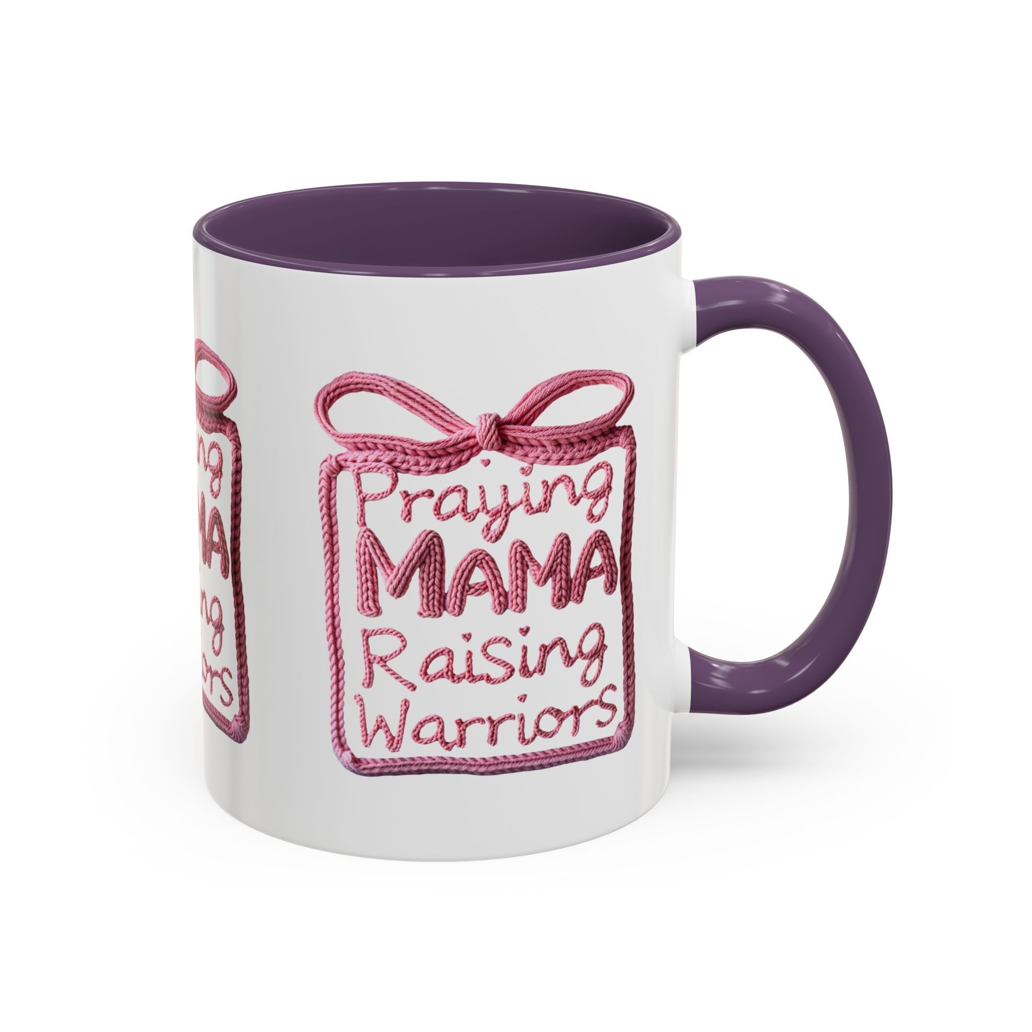 Praying Mama Raising Warriors Coffee Mug (Accent, 11/15oz) - Grace & Grit Boutique