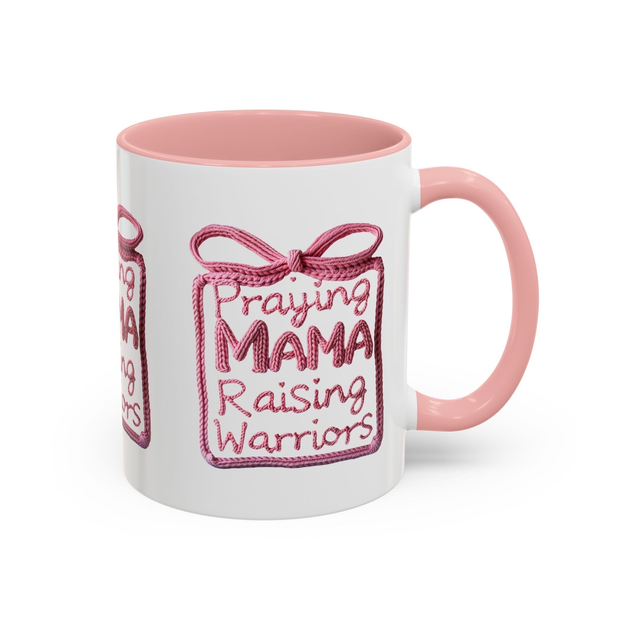 Praying Mama Raising Warriors Coffee Mug (Accent, 11/15oz) - Grace & Grit Boutique