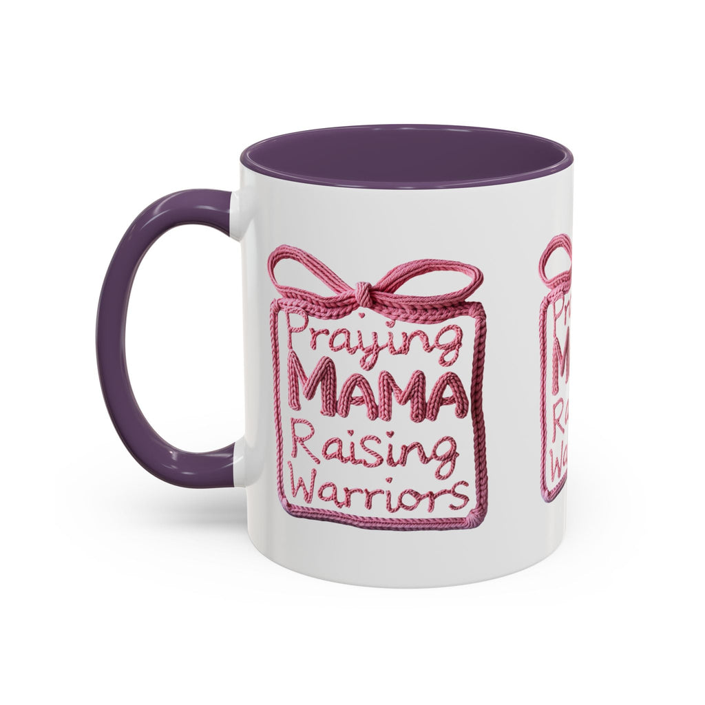Praying Mama Raising Warriors Coffee Mug (Accent, 11/15oz) - Grace & Grit Boutique