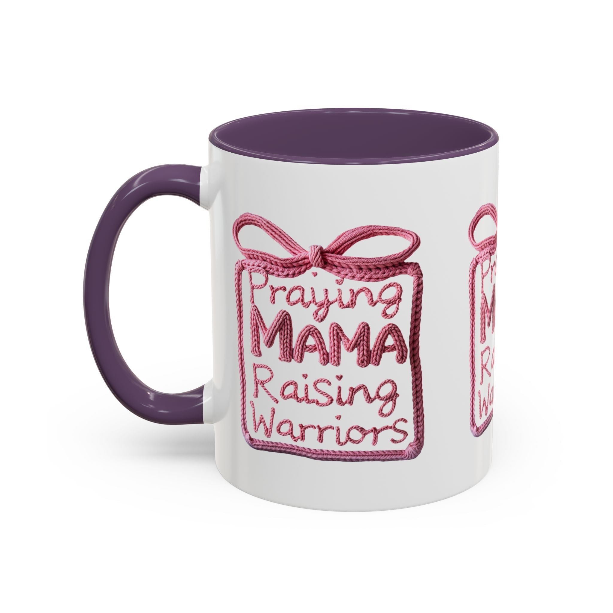 Praying Mama Raising Warriors Coffee Mug (Accent, 11/15oz) - Grace & Grit Boutique