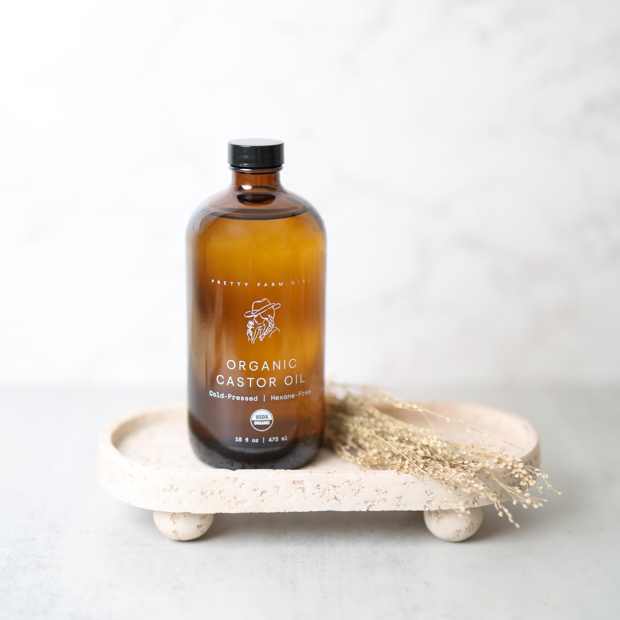 Pure Organic Cold Pressed Hexane - Free Castor Oil - Grace & Grit Boutique