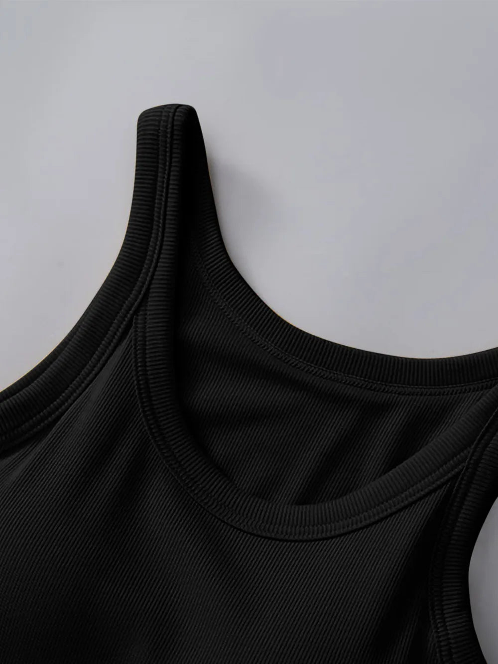 Round Neck Tank with Bra - Grace & Grit Boutique