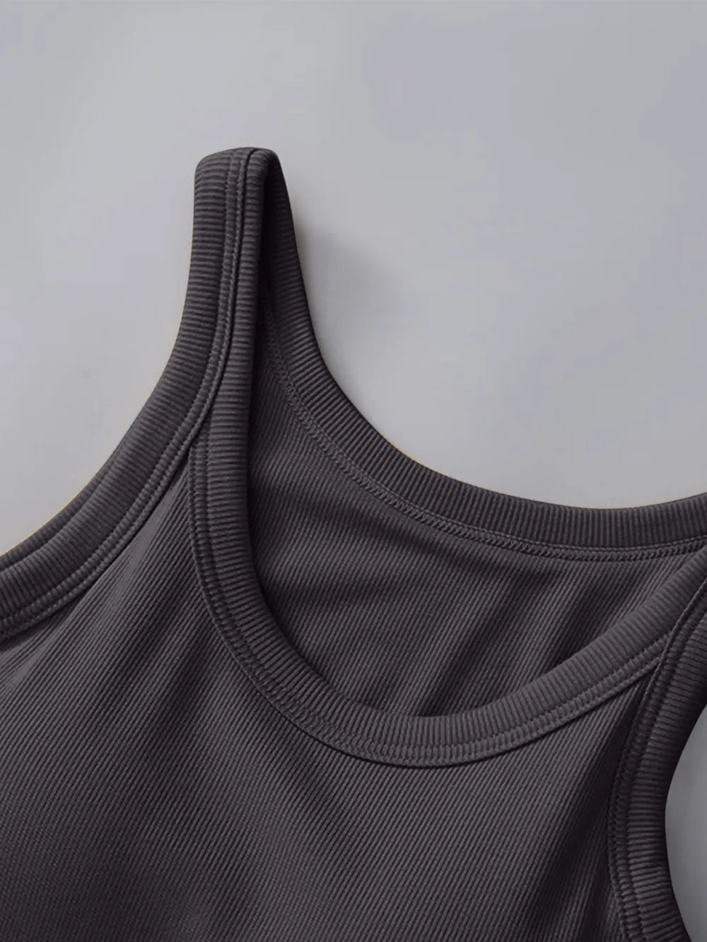 Round Neck Tank with Bra - Grace & Grit Boutique
