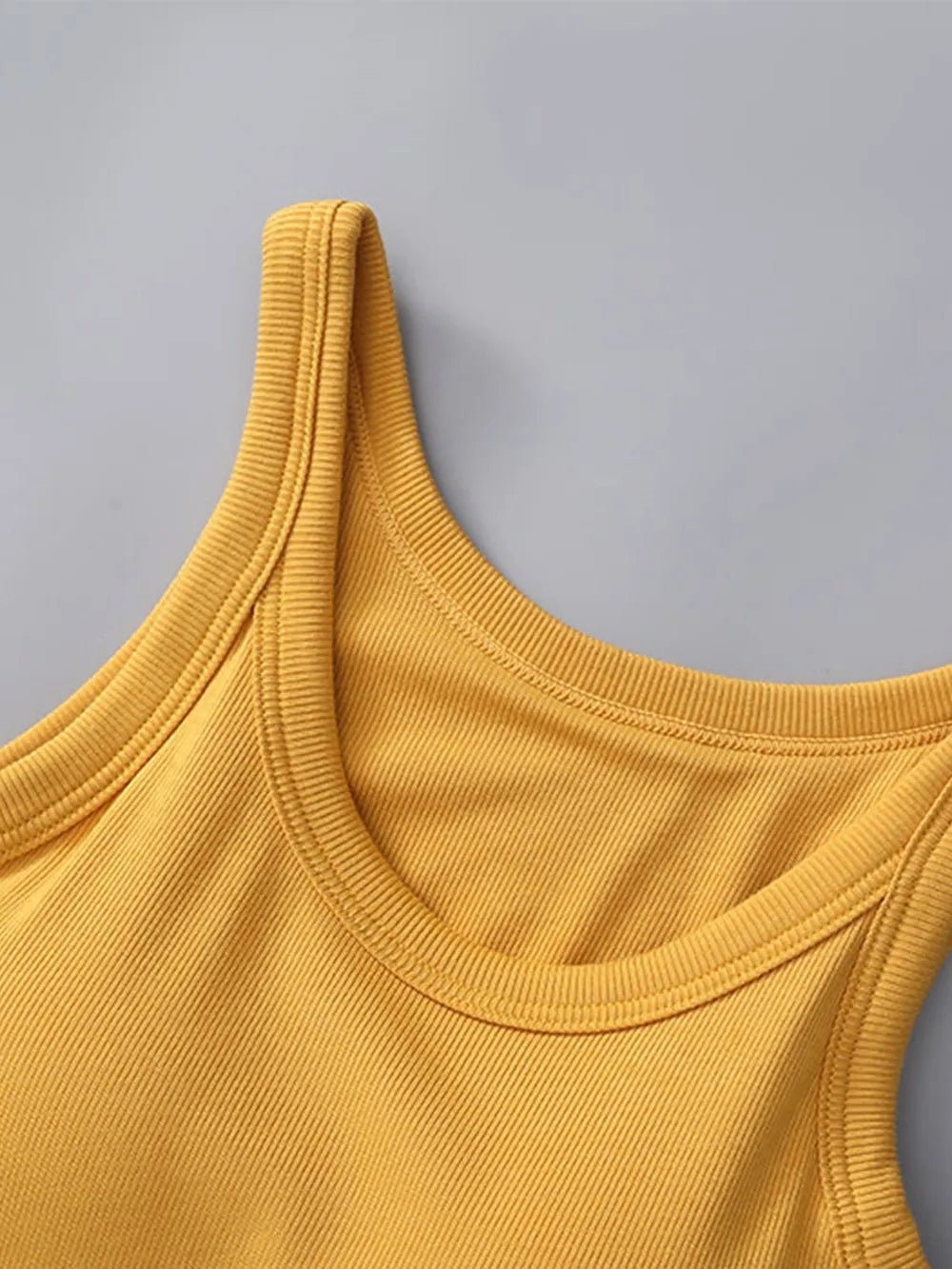 Round Neck Tank with Bra - Grace & Grit Boutique