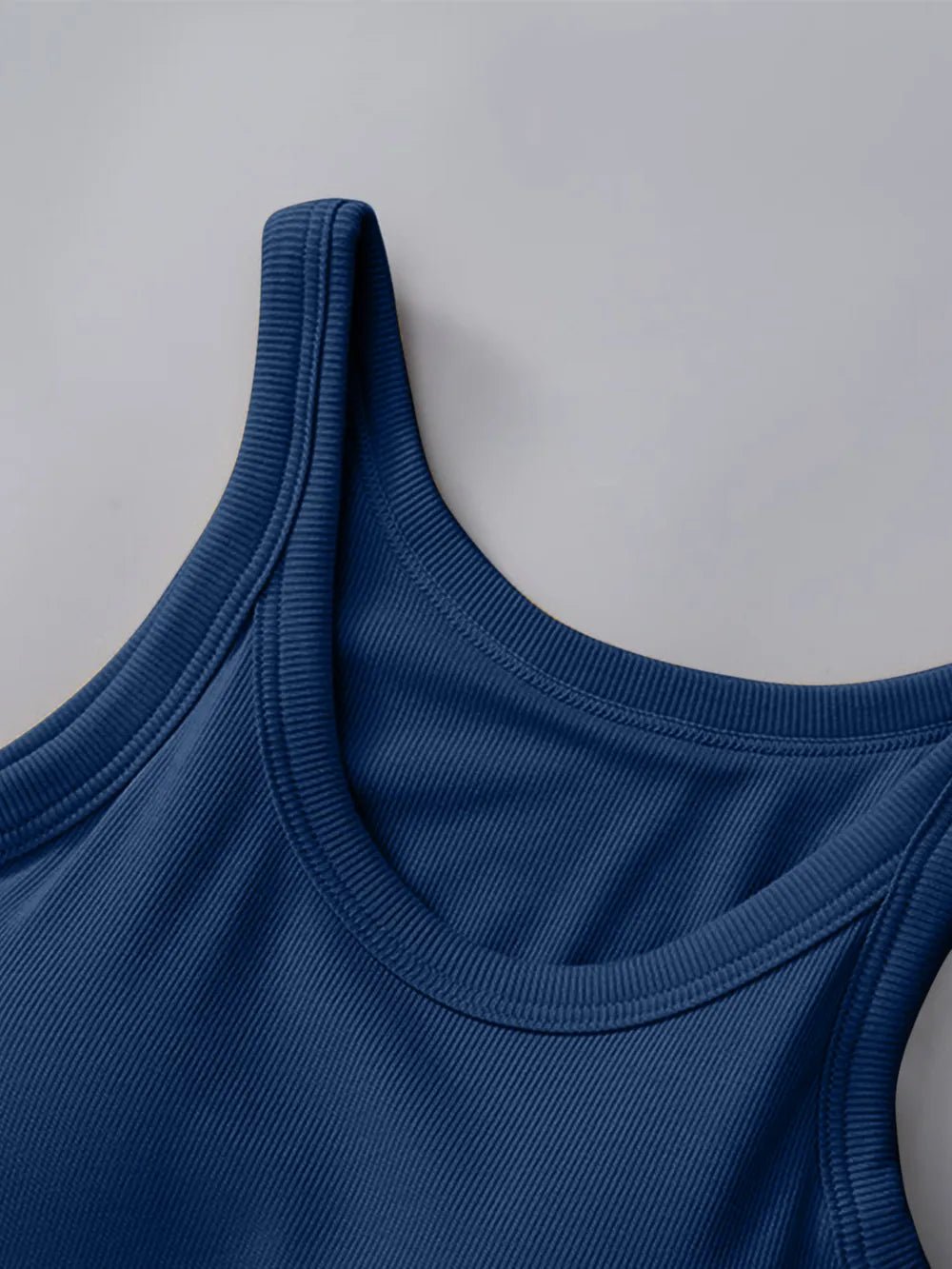 Round Neck Tank with Bra - Grace & Grit Boutique
