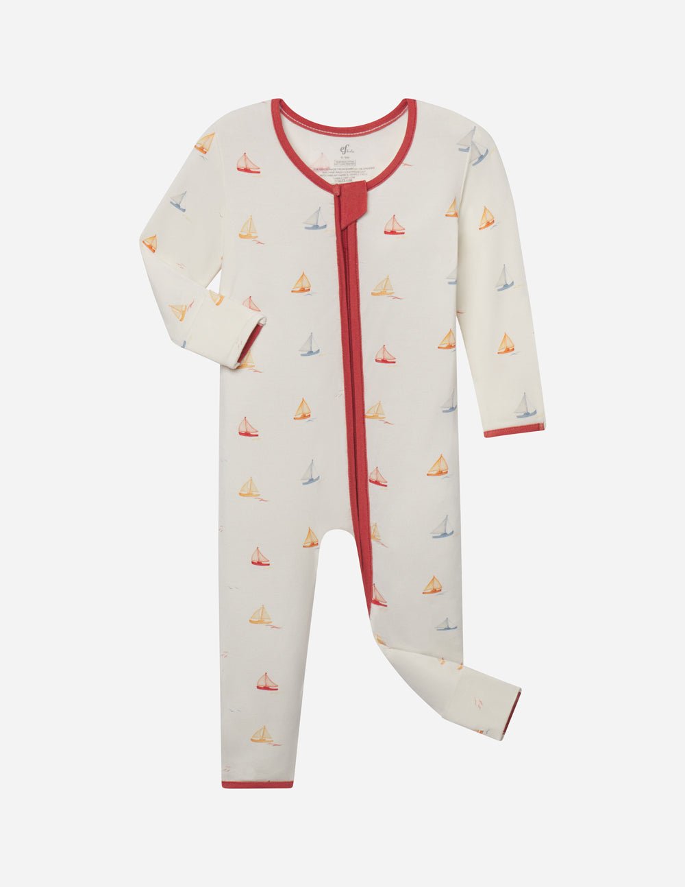 Sailboat Bamboo Convertible Footed Onesie - Grace & Grit Boutique