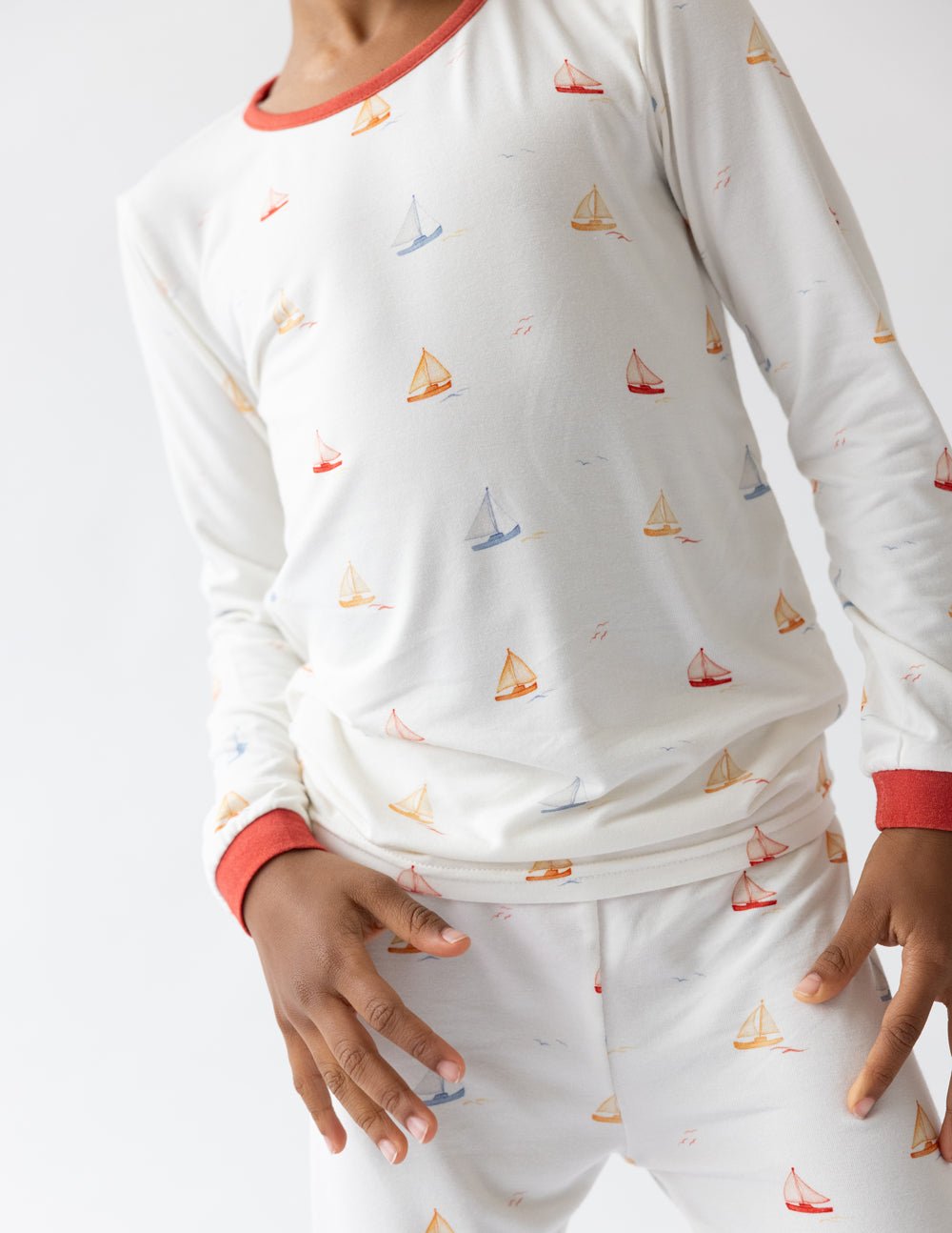 Sailboat Bamboo Kids Pajama Set - Grace & Grit Boutique
