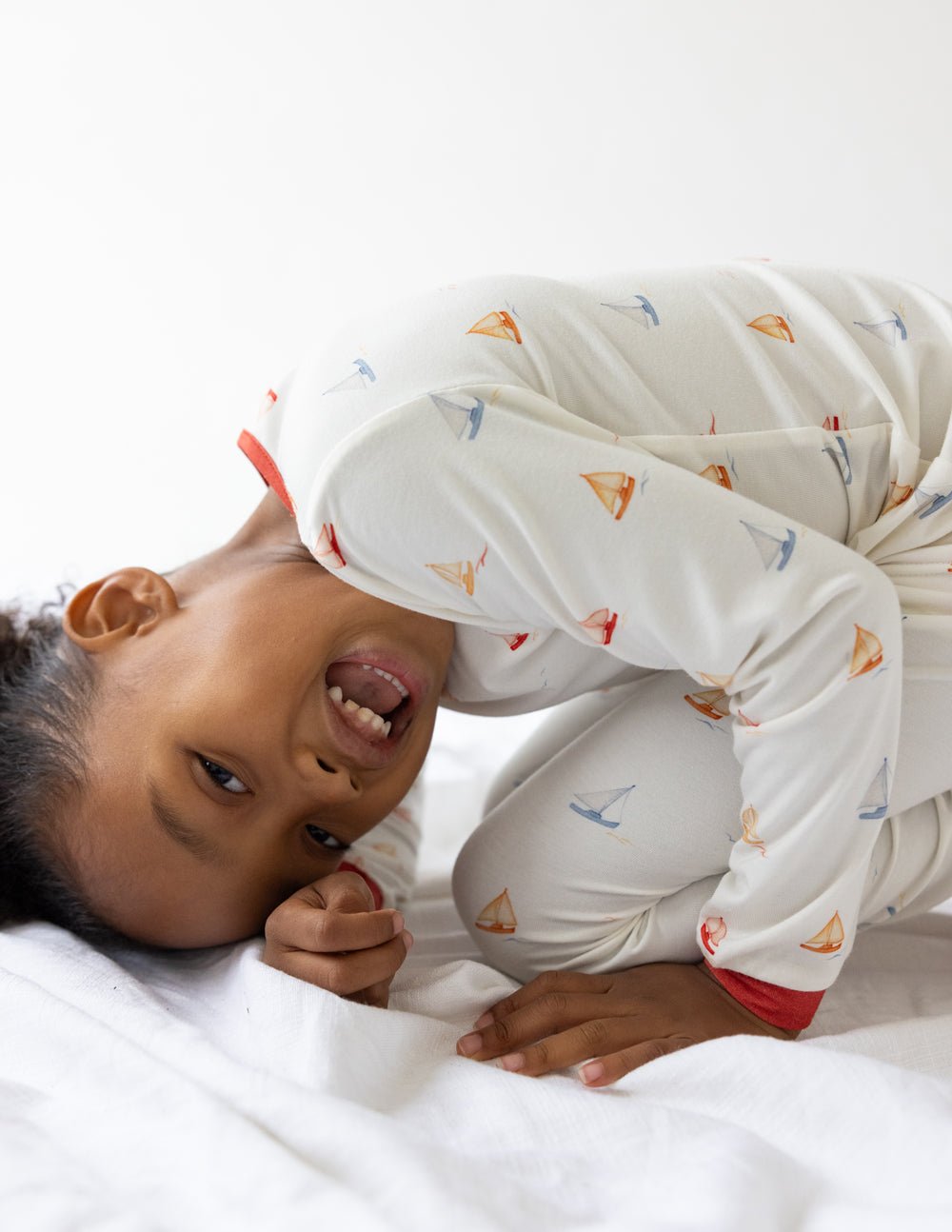 Sailboat Bamboo Kids Pajama Set - Grace & Grit Boutique
