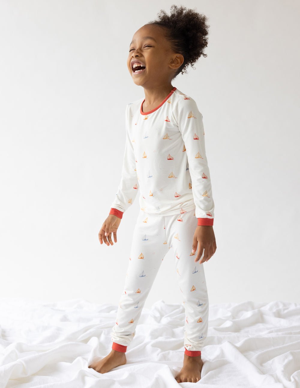 Sailboat Bamboo Kids Pajama Set - Grace & Grit Boutique