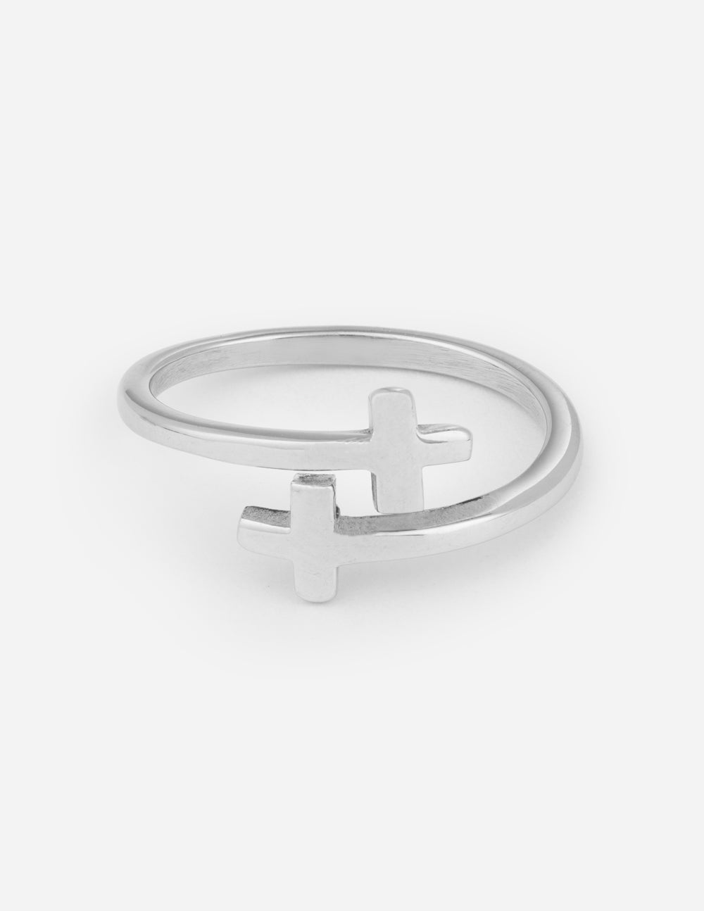 Silver Wrapped Cross Ring - Grace & Grit Boutique