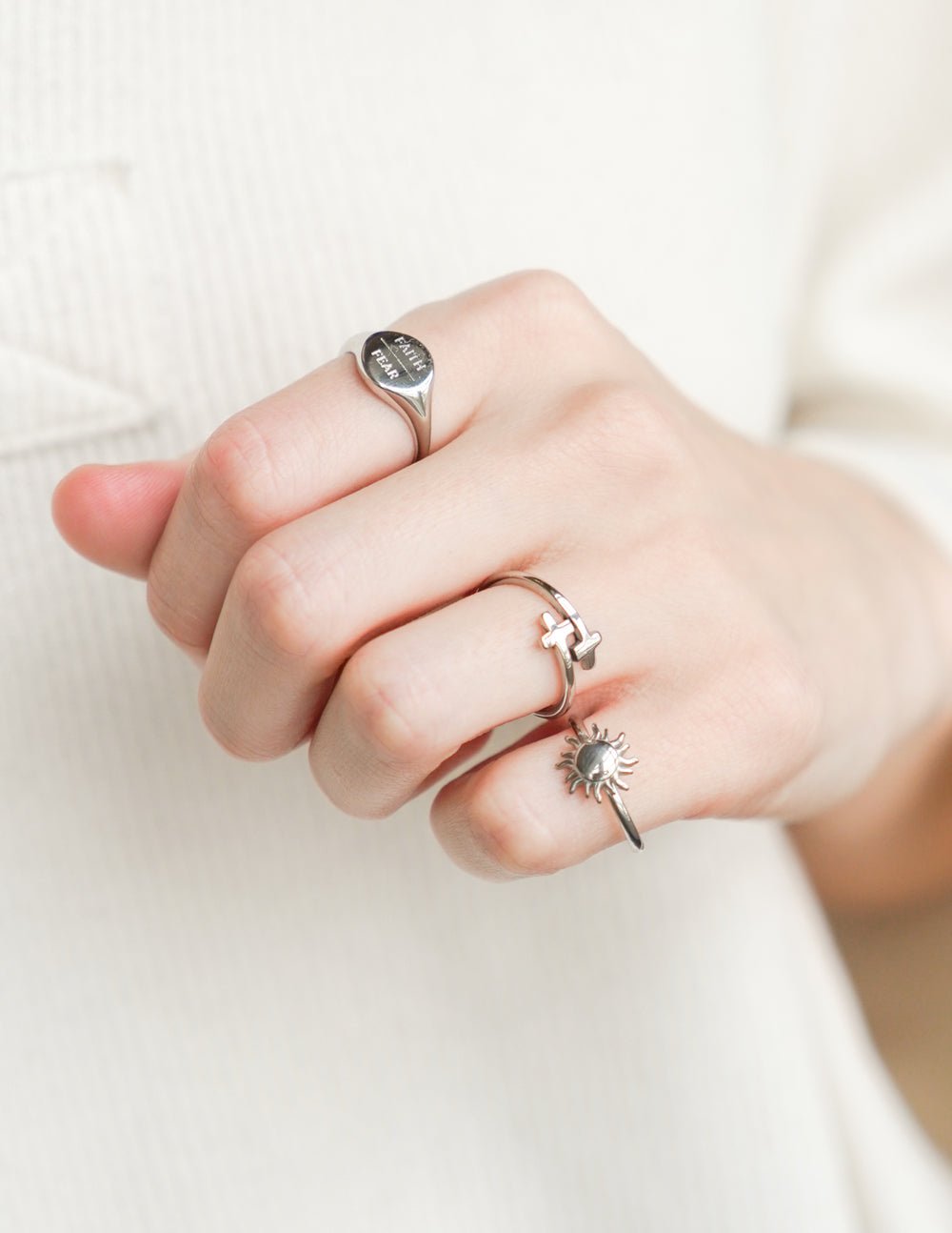 Silver Wrapped Cross Ring - Grace & Grit Boutique