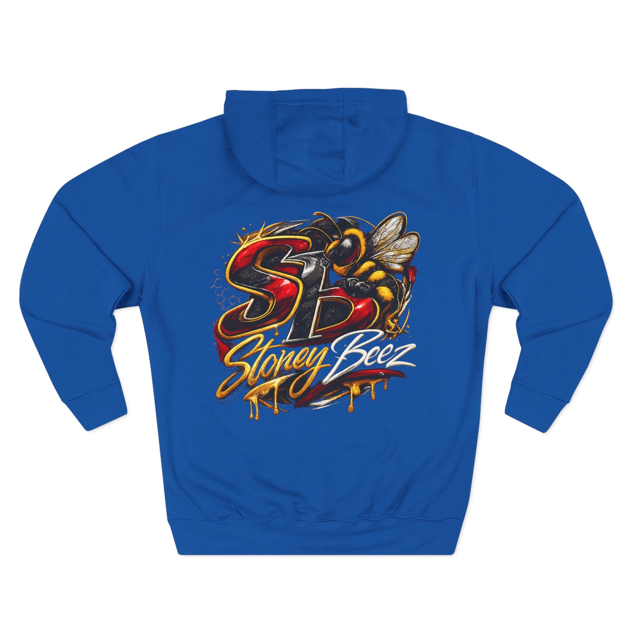 StoneyBeez Bee Graphic Fleece Hoodie — Streetwear Pullover by Printify