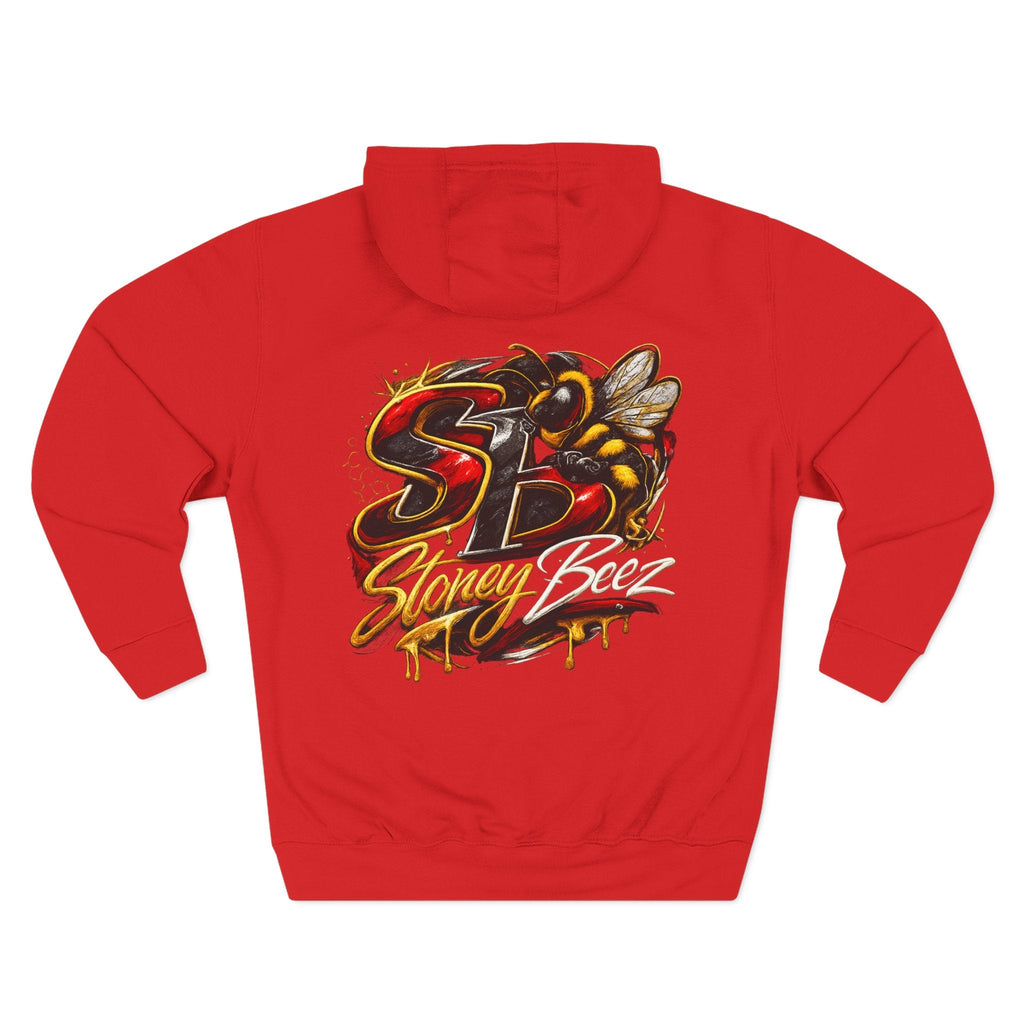 StoneyBeez Bee Graphic Fleece Hoodie — Streetwear Pullover - Grace & Grit Boutique