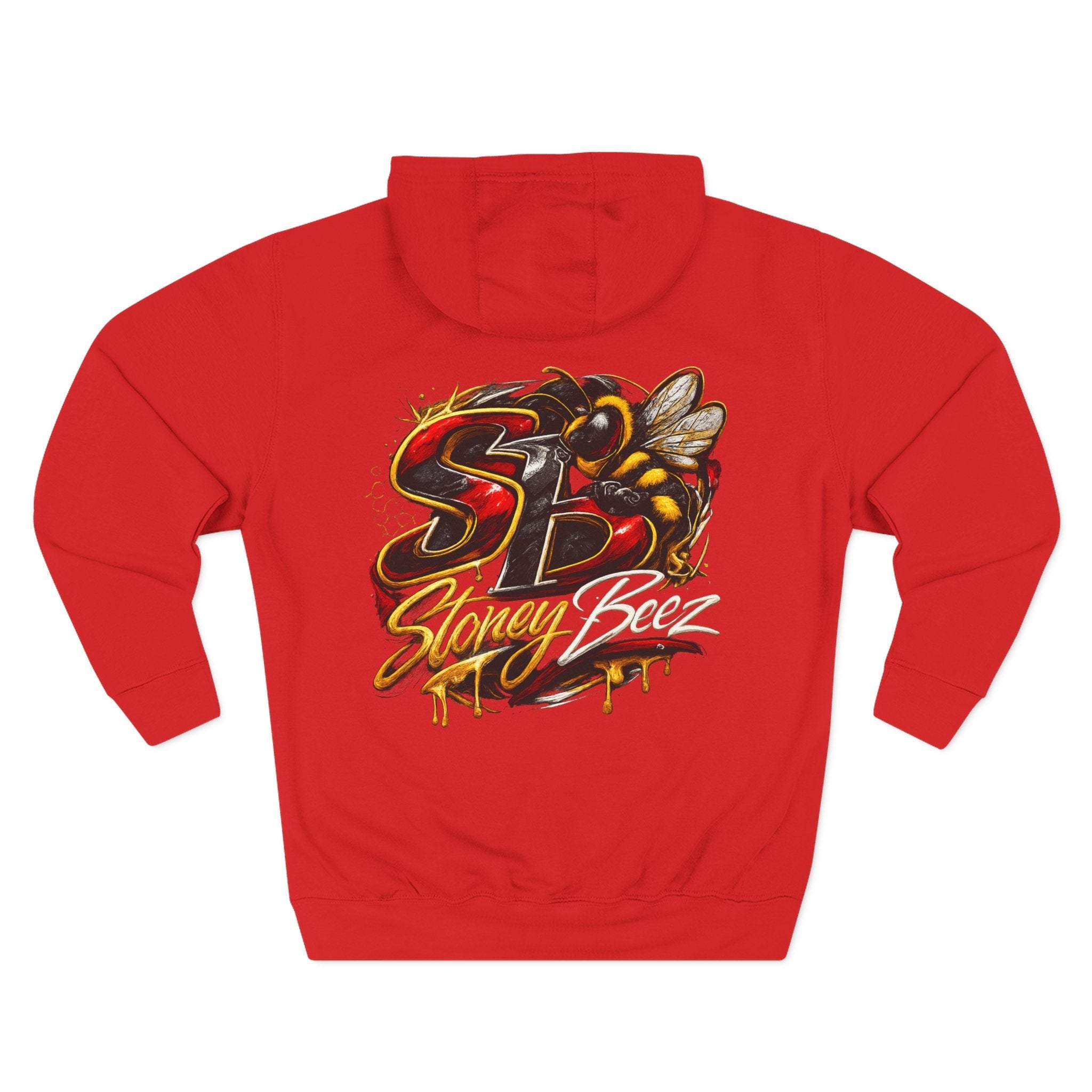 StoneyBeez Bee Graphic Fleece Hoodie — Streetwear Pullover - Grace & Grit Boutique