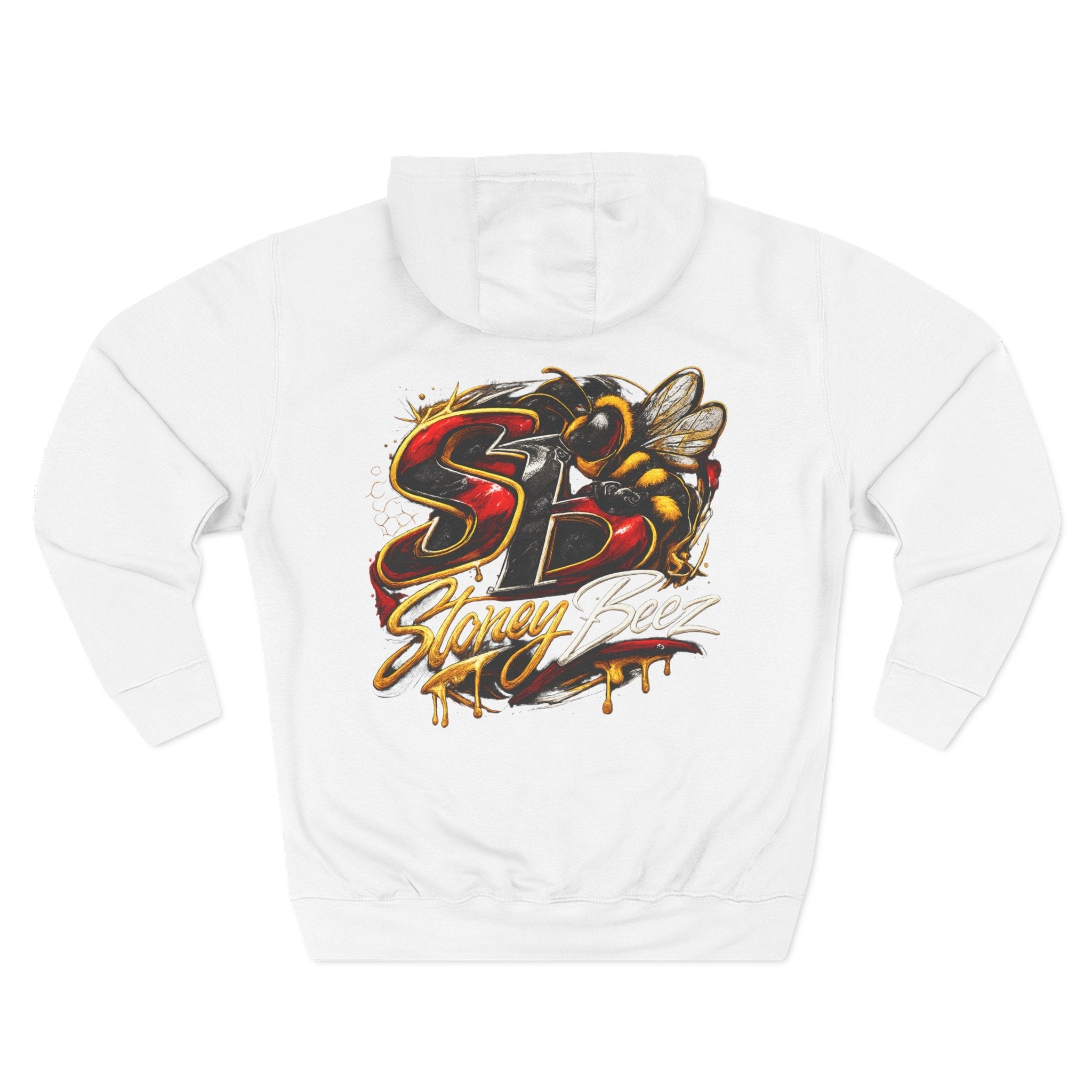 StoneyBeez Bee Graphic Fleece Hoodie — Streetwear Pullover by Printify