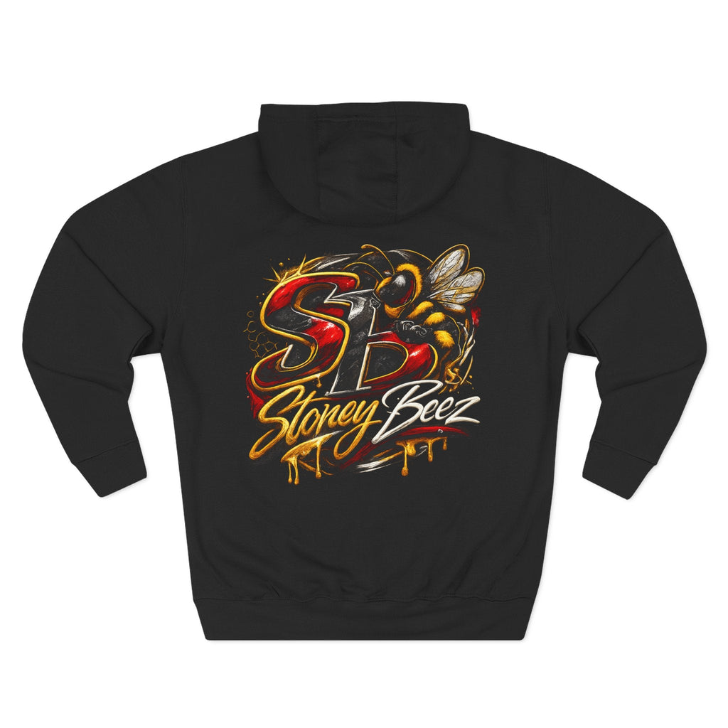 StoneyBeez Bee Graphic Fleece Hoodie — Streetwear Pullover - Grace & Grit Boutique