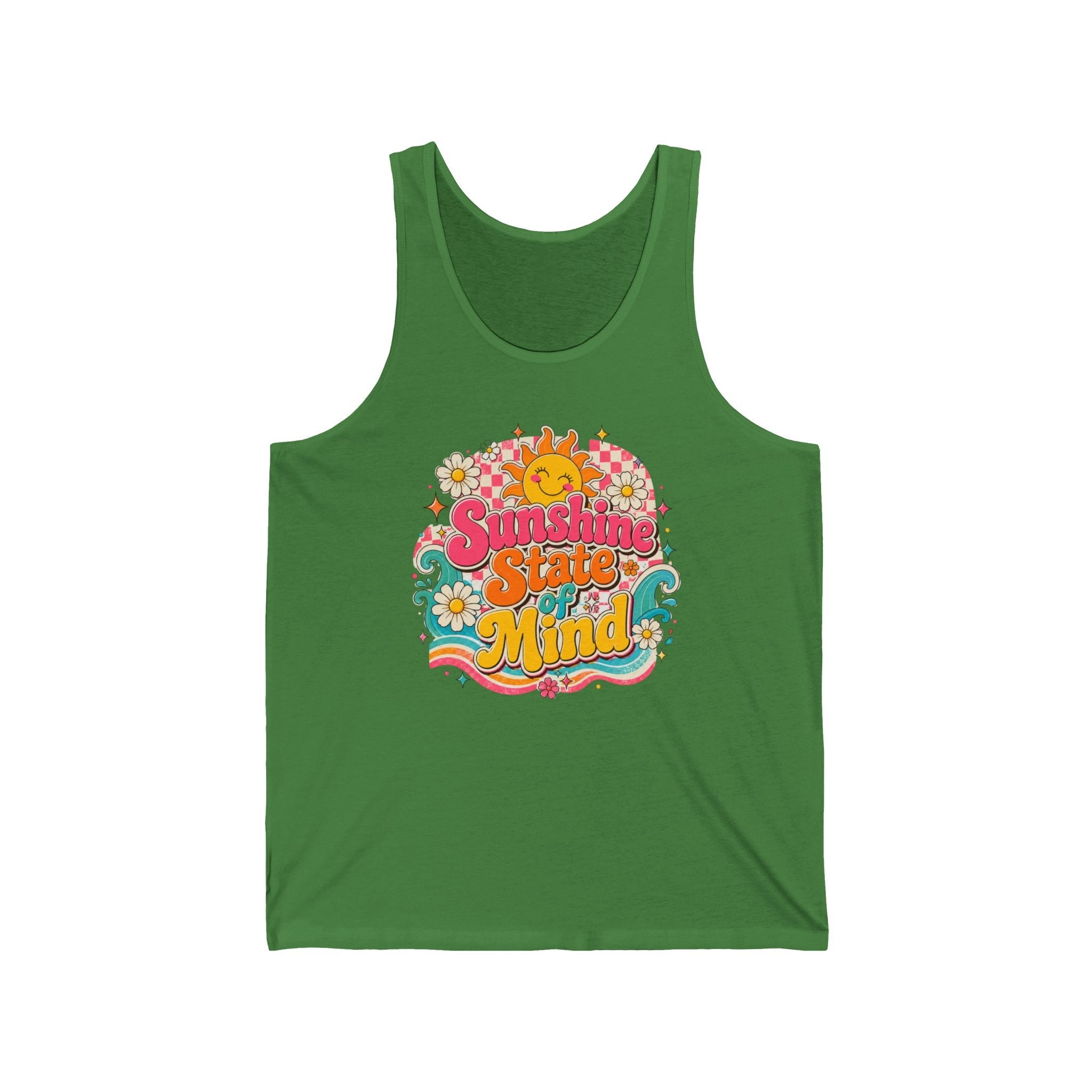 Sunshine State of Mind Tank Top — Retro Floral Summer Vibes by Printify