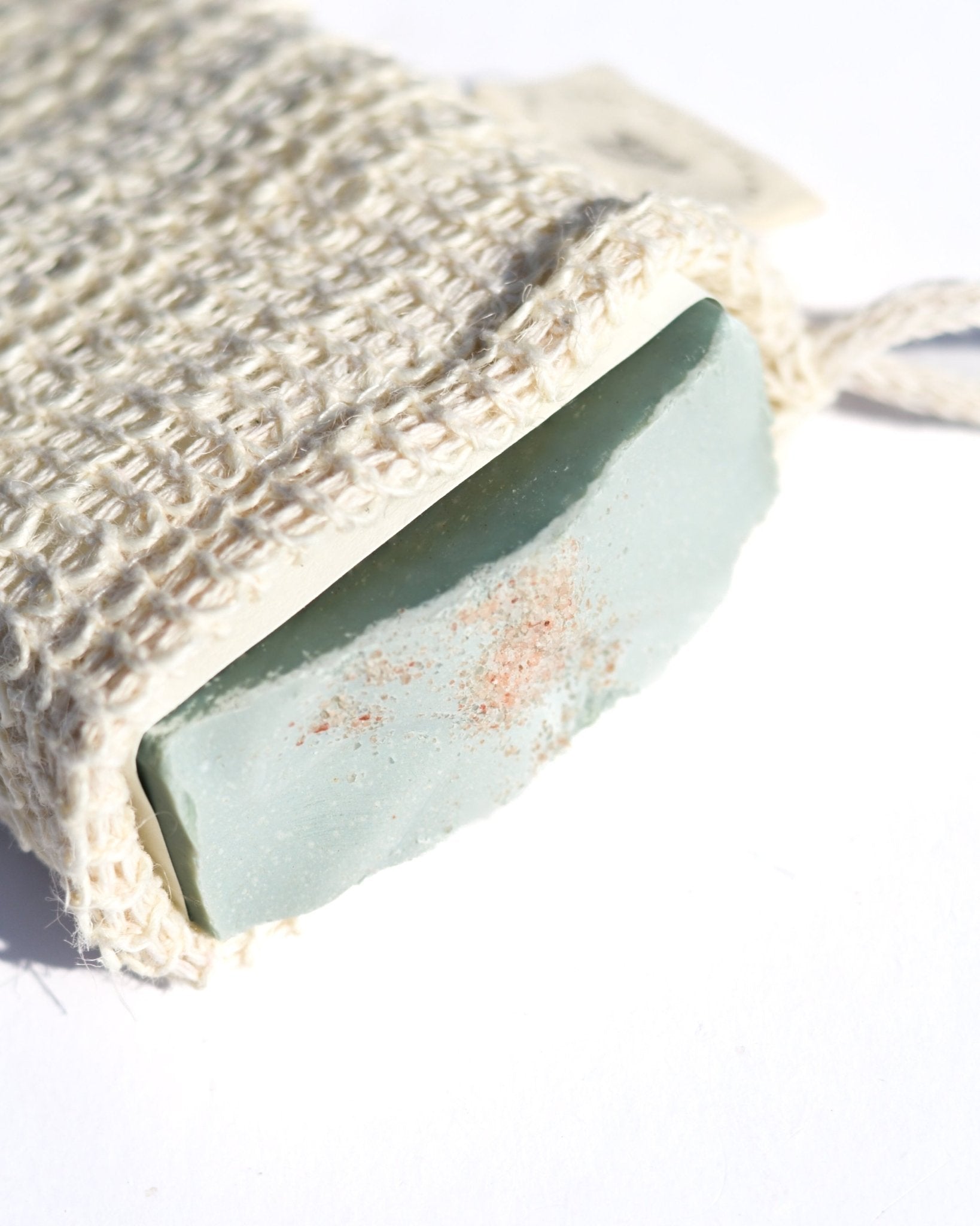 Three Natural Agave Exfoliating Soap Saving Cloth Pouch - Grace & Grit Boutique