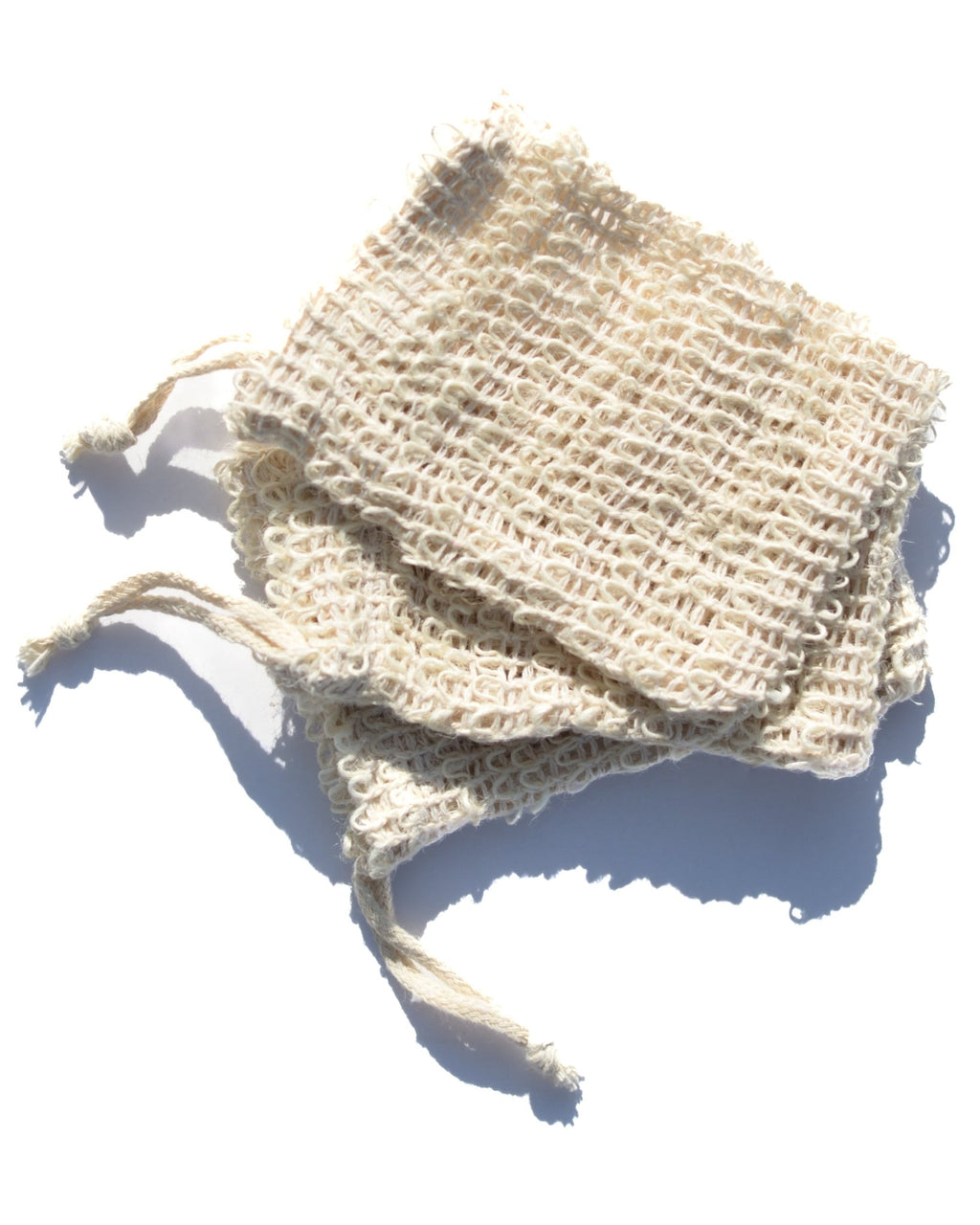 Three Natural Agave Exfoliating Soap Saving Cloth Pouch - Grace & Grit Boutique