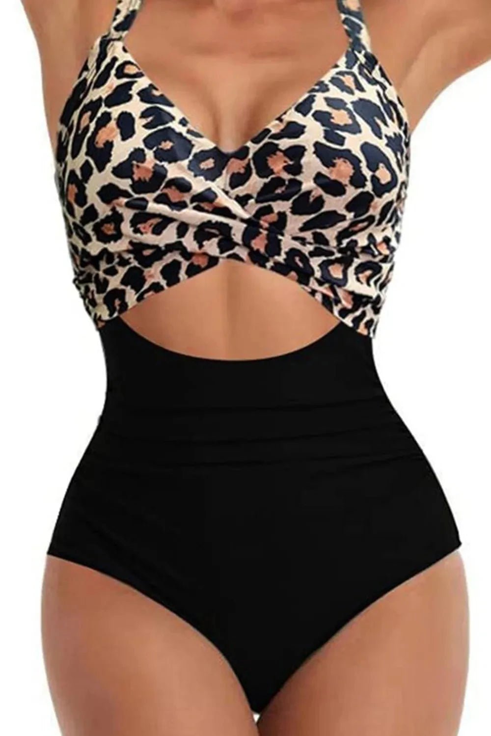 Tied Crisscross Cutout One - Piece Swimwear - Grace & Grit Boutique