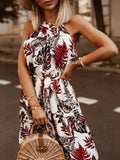 Tropical Floral Halter Neck Summer Dress - Grace & Grit Boutique