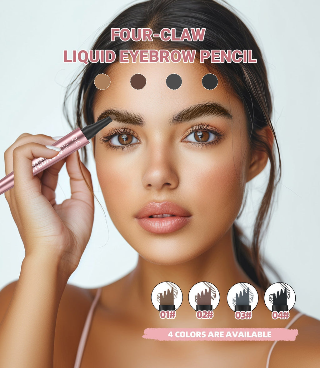 Waterproof And Smooth Not Smudge Four - fork Liquid Eyebrow Pencil - Grace & Grit Boutique