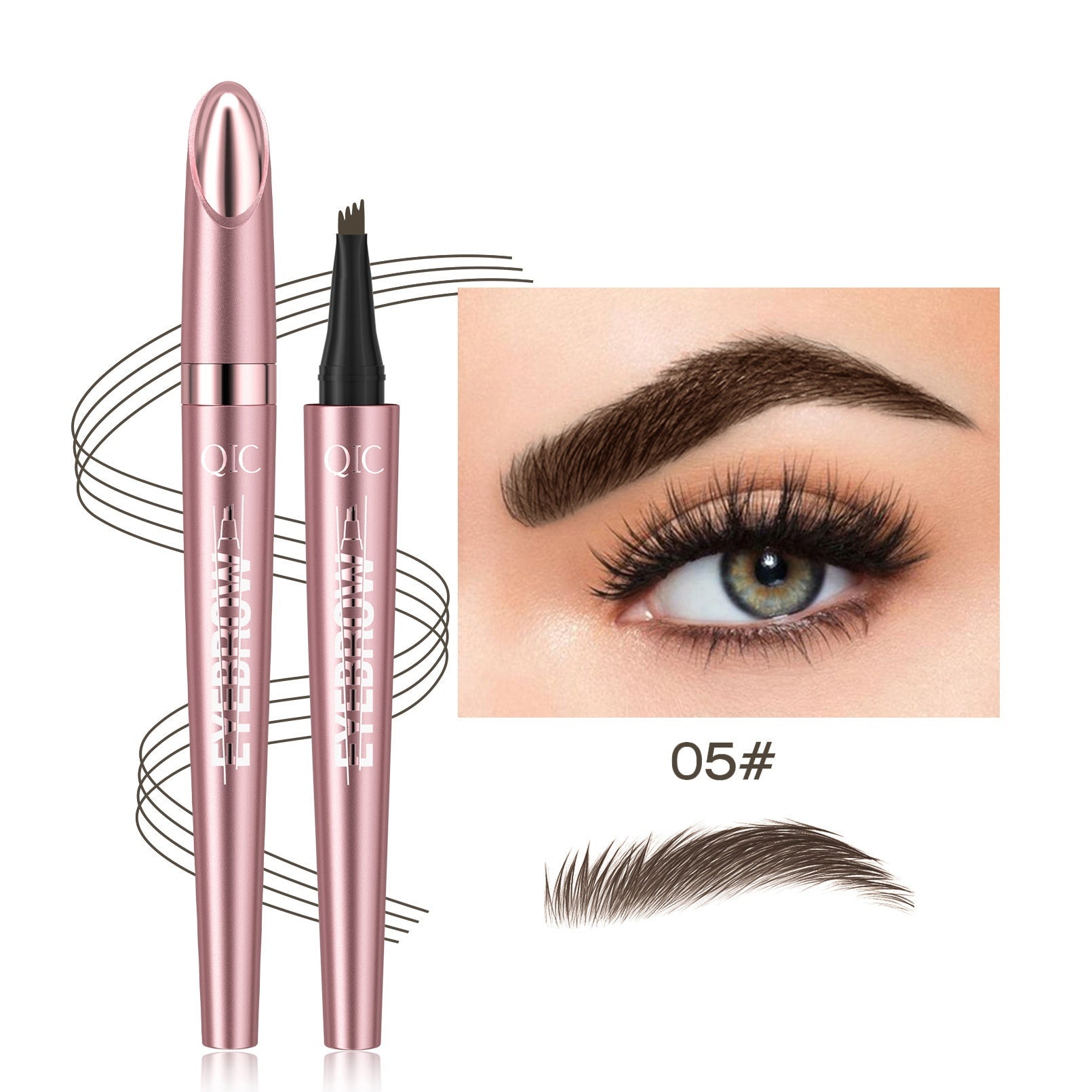 Waterproof And Smooth Not Smudge Four-fork Liquid Eyebrow Pencil by Grace & Grit