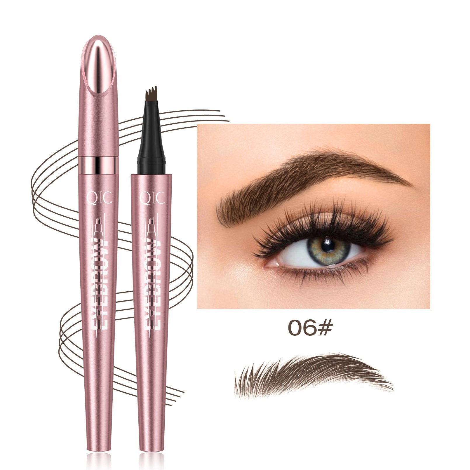 Waterproof And Smooth Not Smudge Four-fork Liquid Eyebrow Pencil by Grace & Grit