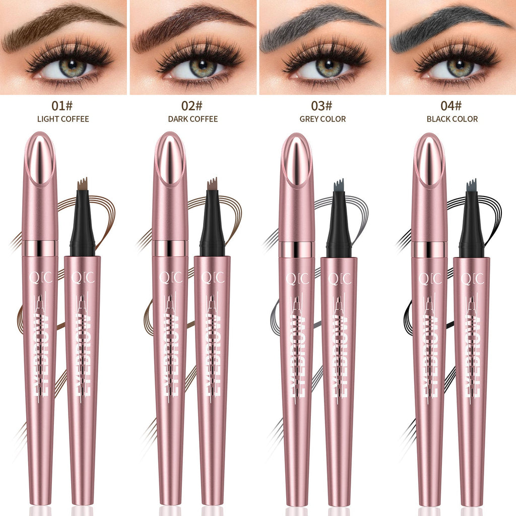 Waterproof And Smooth Not Smudge Four - fork Liquid Eyebrow Pencil - Grace & Grit Boutique
