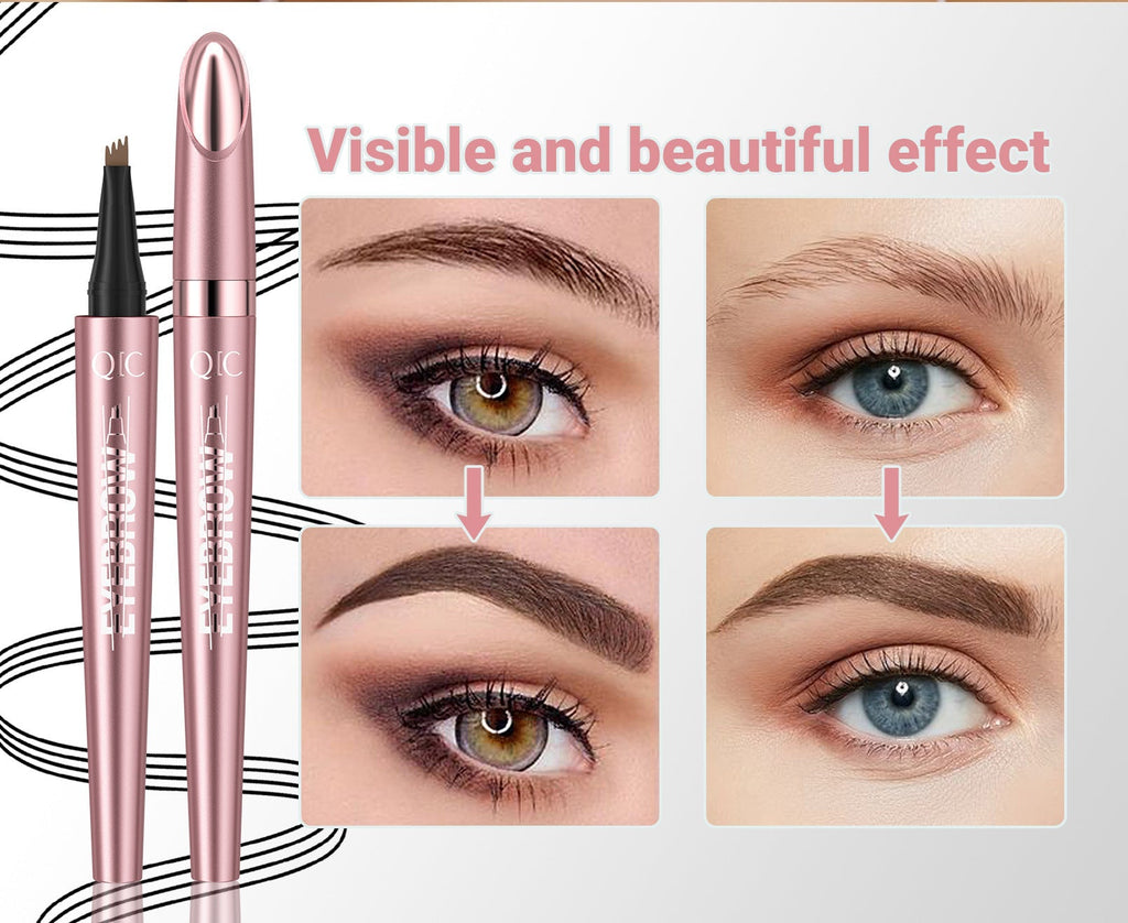 Waterproof And Smooth Not Smudge Four - fork Liquid Eyebrow Pencil - Grace & Grit Boutique