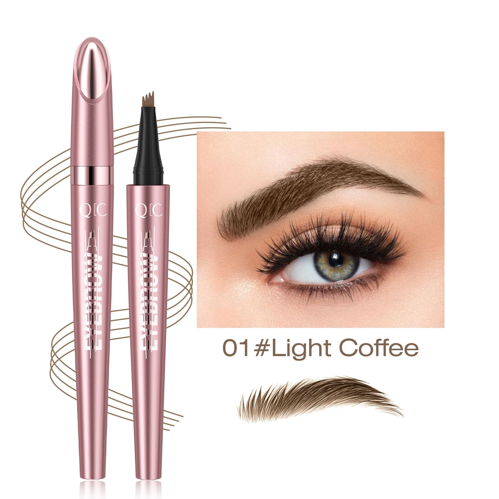Waterproof And Smooth Not Smudge Four-fork Liquid Eyebrow Pencil by Grace & Grit