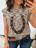 Western Horseshoe Knit Sweater Vest - Grace & Grit Boutique