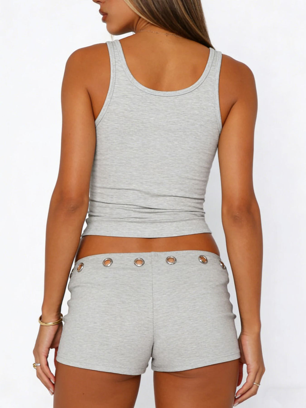 Wide Strap Tank and Shorts Set - Grace & Grit Boutique