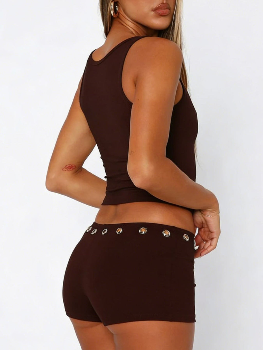 Wide Strap Tank and Shorts Set - Grace & Grit Boutique