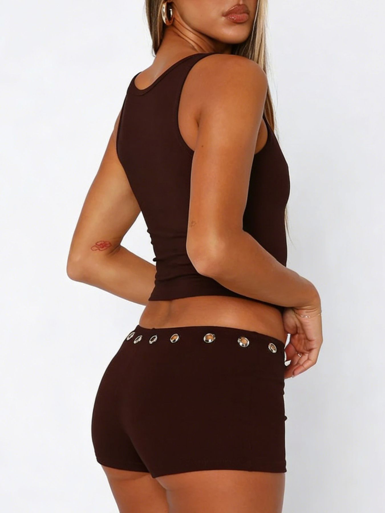 Wide Strap Tank and Shorts Set - Grace & Grit Boutique