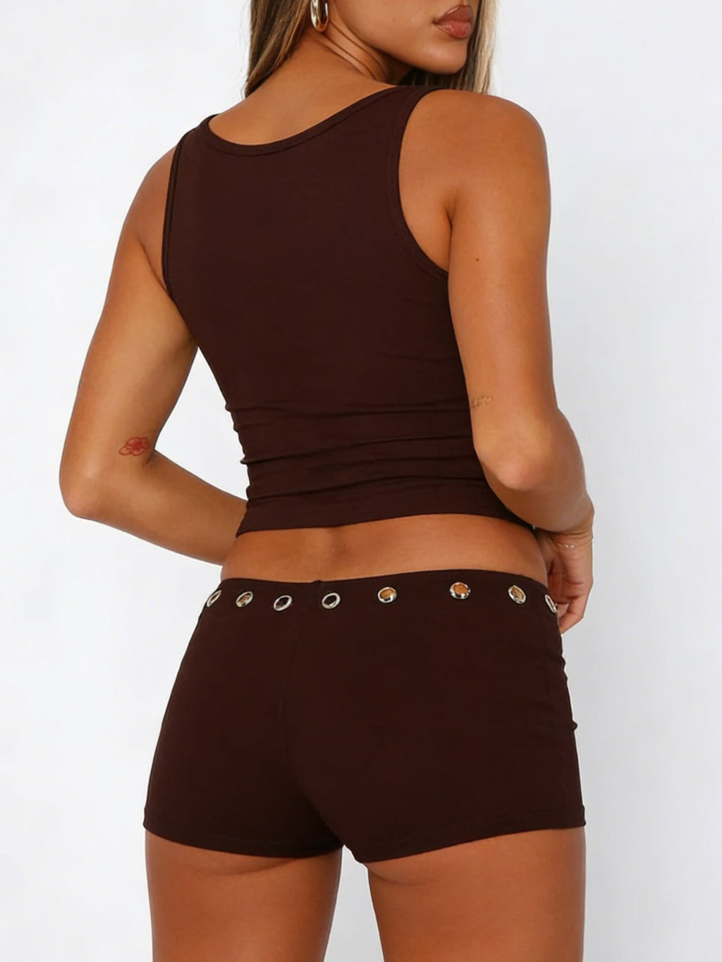 Wide Strap Tank and Shorts Set - Grace & Grit Boutique