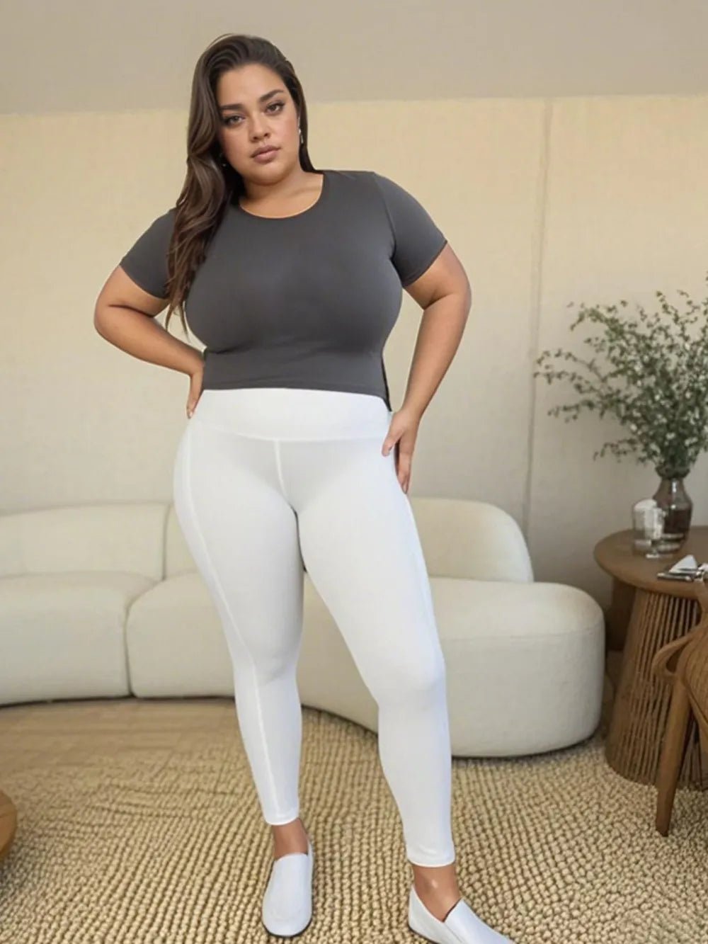 Wide Waistband Sports Leggings - Grace & Grit Boutique