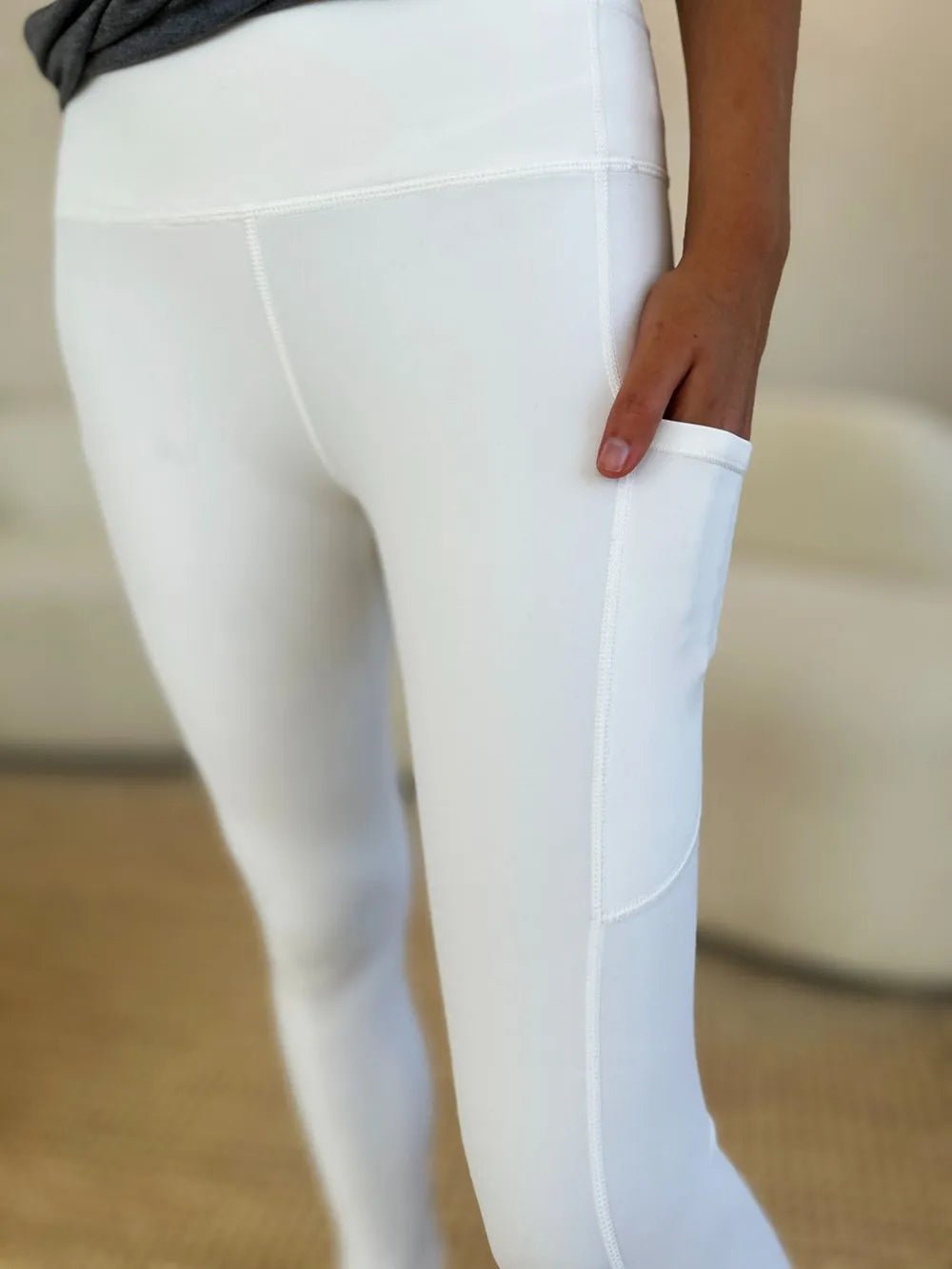 Wide Waistband Sports Leggings - Grace & Grit Boutique