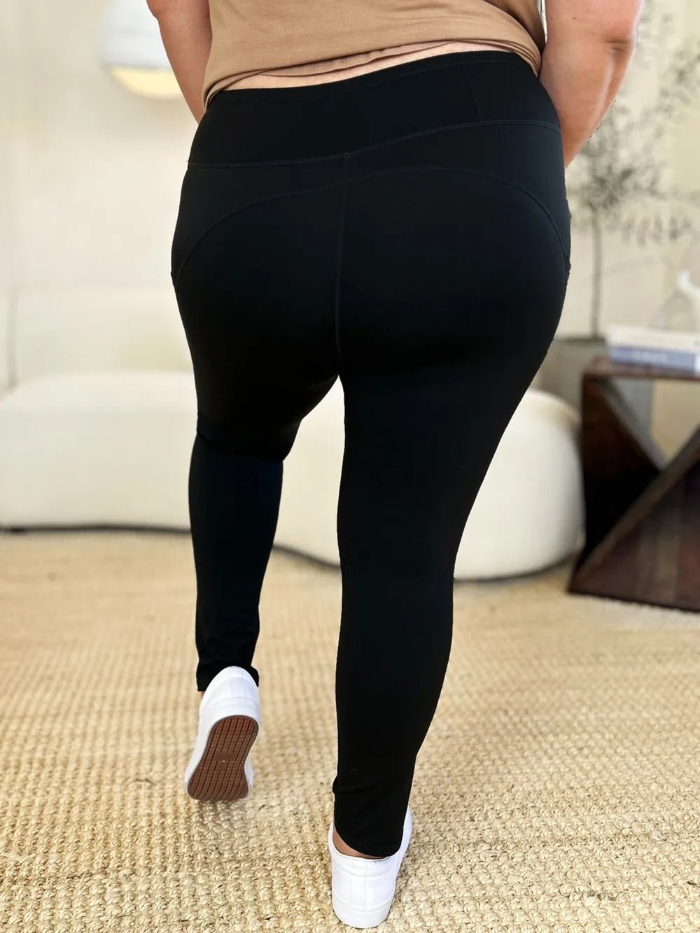 Wide Waistband Sports Leggings - Grace & Grit Boutique