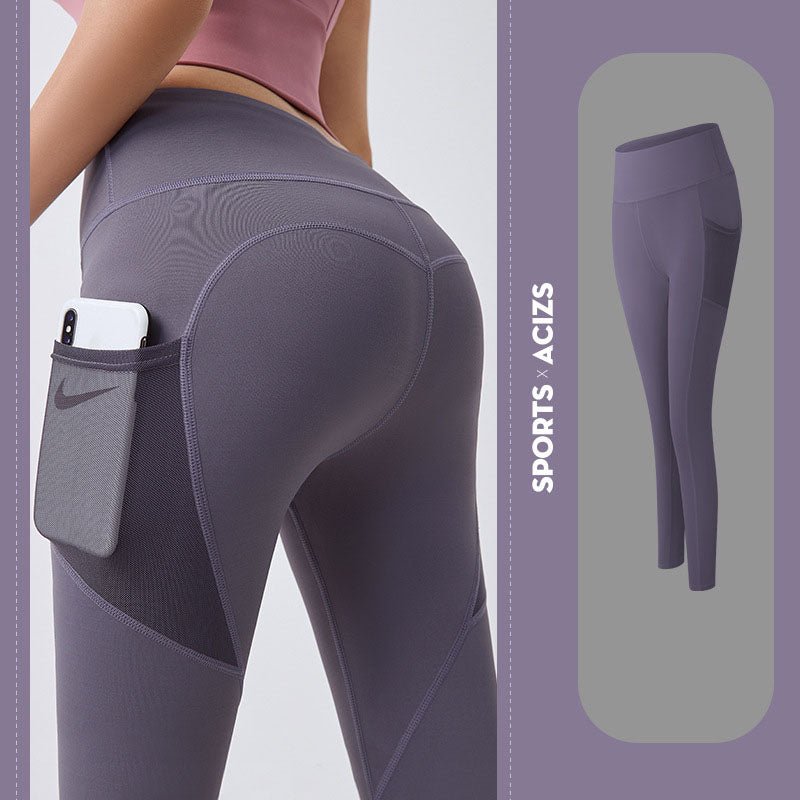 Yoga Pants Women With Pocket Leggings Sport Girl Gym Leggings Women Tummy Control Jogging Tights Female Fitness Pants - Grace & Grit Boutique
