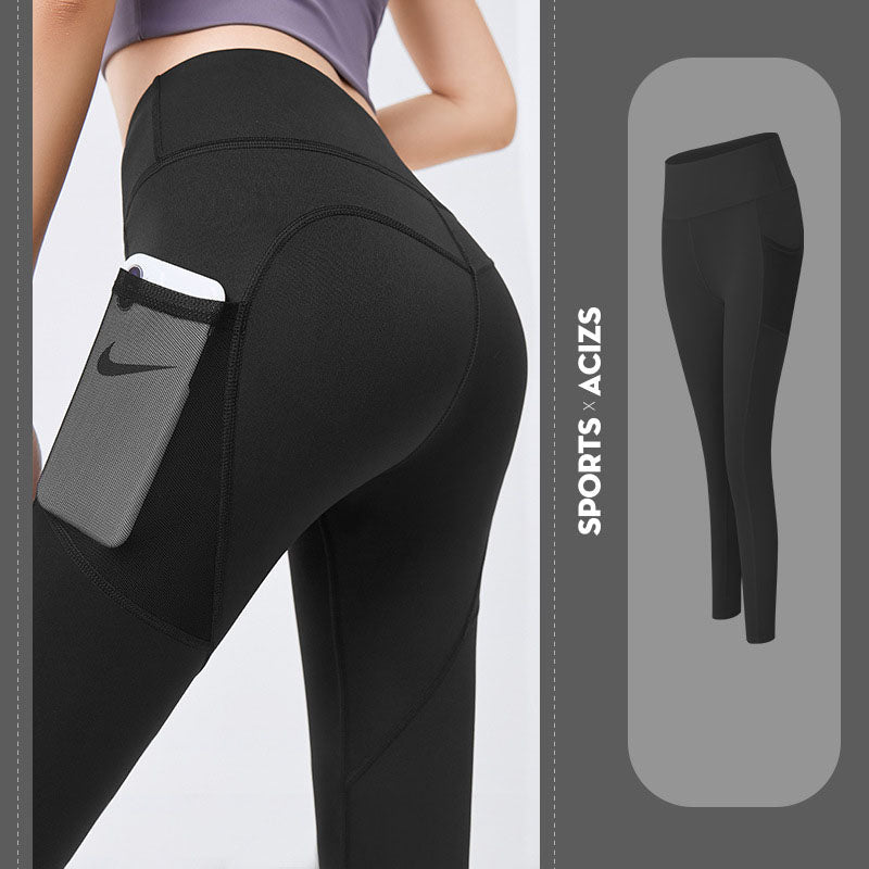 Yoga Pants Women With Pocket Leggings Sport Girl Gym Leggings Women Tummy Control Jogging Tights Female Fitness Pants by Grace & Grit