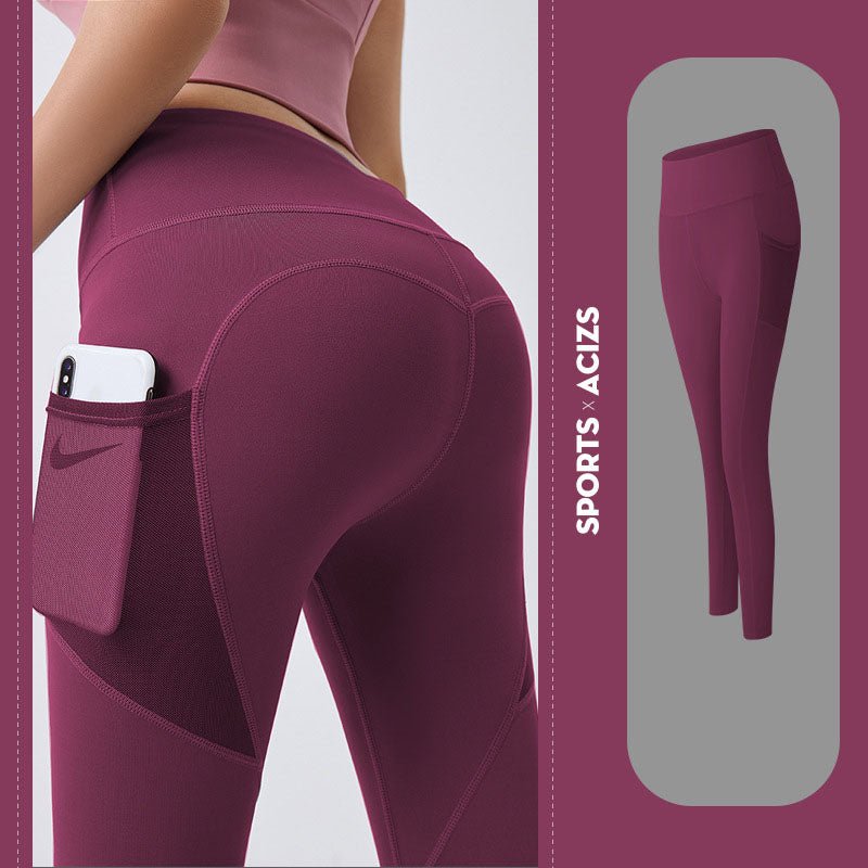Yoga Pants Women With Pocket Leggings Sport Girl Gym Leggings Women Tummy Control Jogging Tights Female Fitness Pants by Grace & Grit