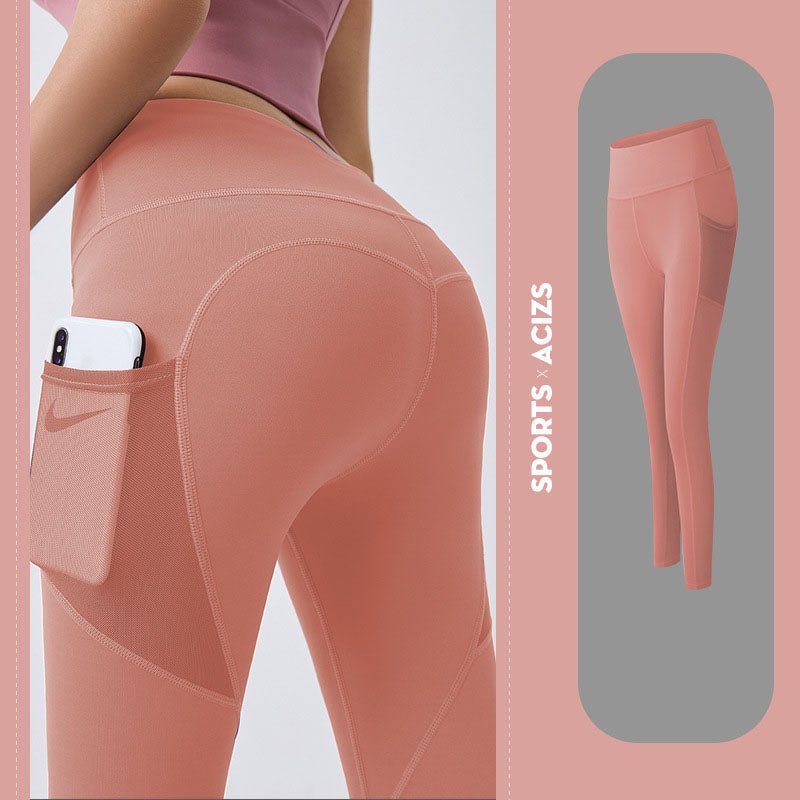 Yoga Pants Women With Pocket Leggings Sport Girl Gym Leggings Women Tummy Control Jogging Tights Female Fitness Pants by Grace & Grit