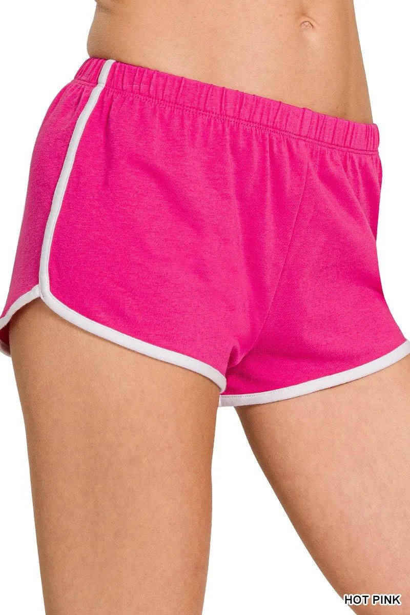 Zenana Elastic Waistband Dolphin Shorts - Grace & Grit Boutique