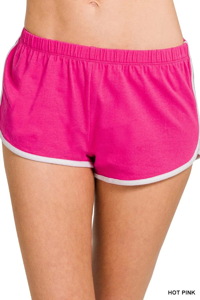 Zenana Elastic Waistband Dolphin Shorts - Grace & Grit Boutique