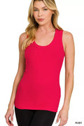 Zenana Ribbed Scoop Neck Tank Top - Grace & Grit Boutique